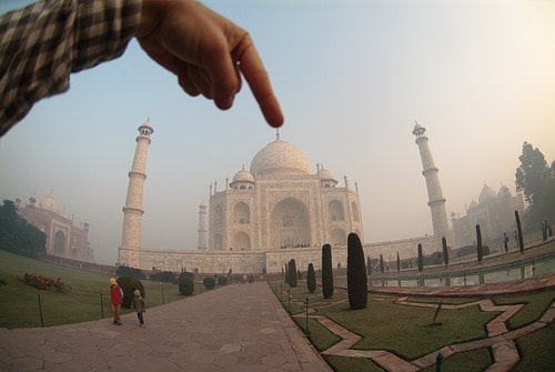 Y aquí la parte más alta del Taj mahal
