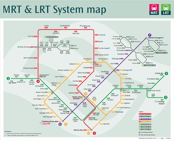 Mapa del metro de Singapur
