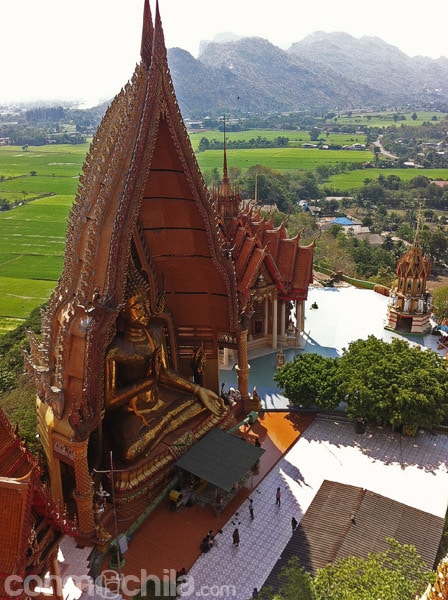Vista de Buda desde lo alto de la estupa