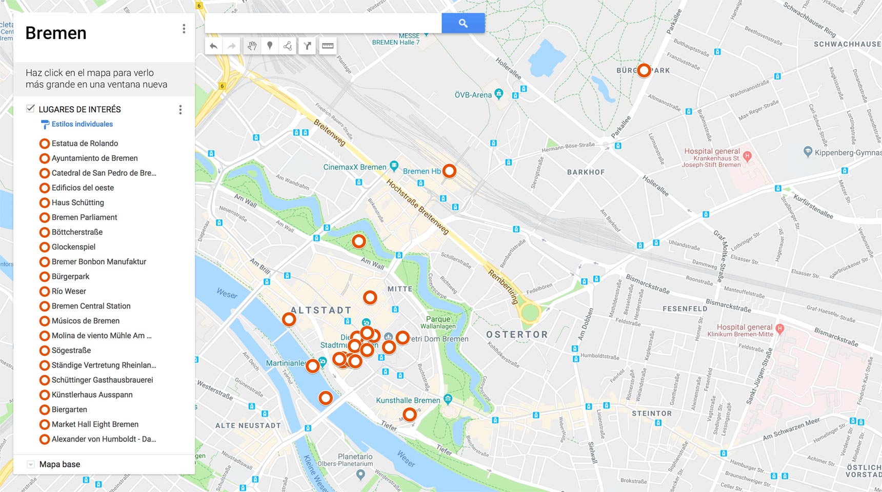 Mapa de Bremen