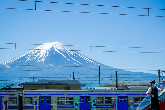 Monte Fuji en la estación de Kawaguchi